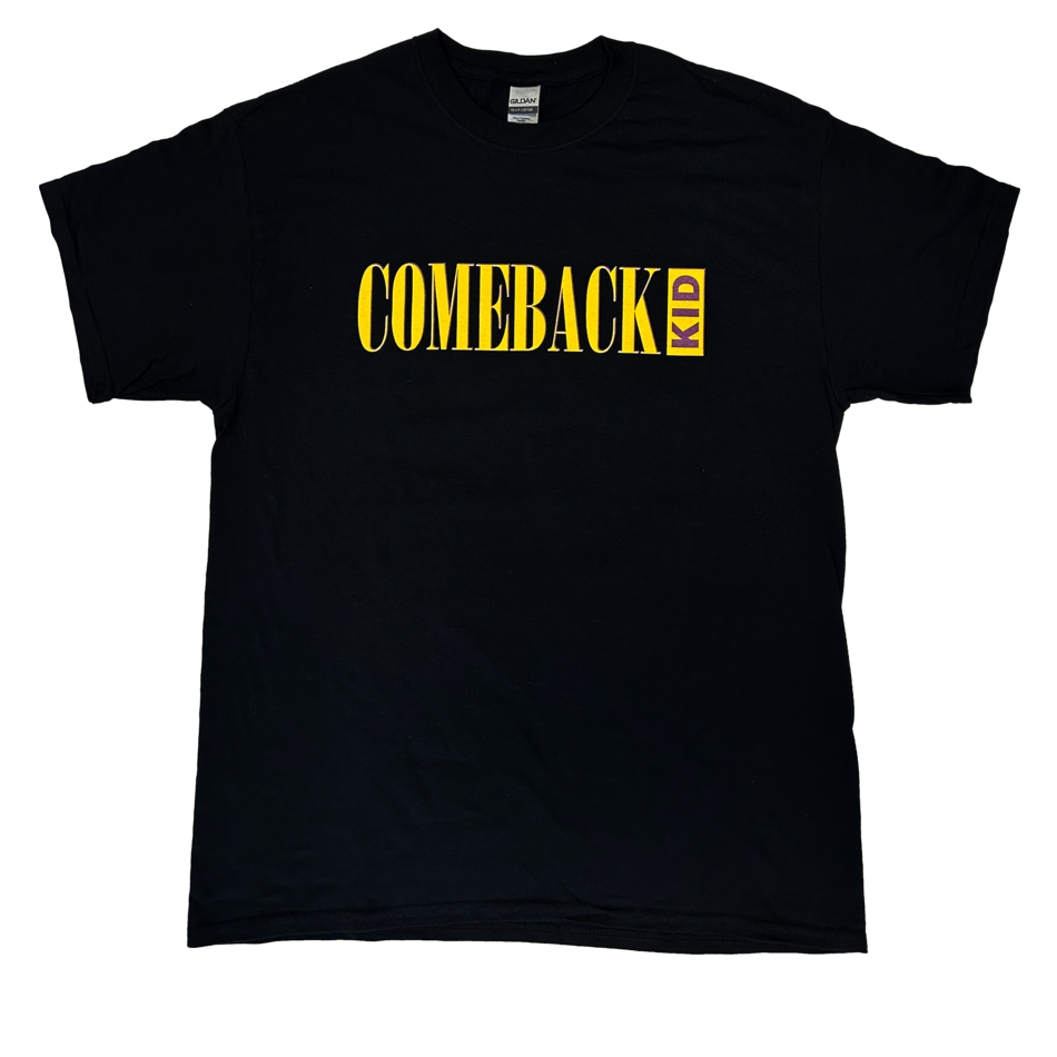 Front design of Comeback Kid - "Yellow Logo" T-Shirt - Imprint Merch - E-commerce